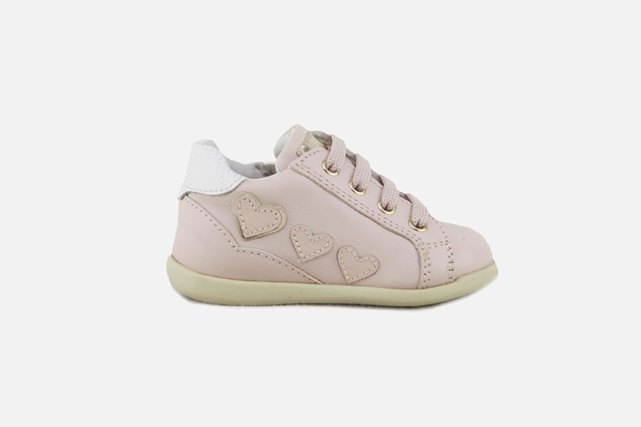 Girls Romagnoli | Romagnoli - Amila Blush Coeur Lace-Up Boots On Labotte