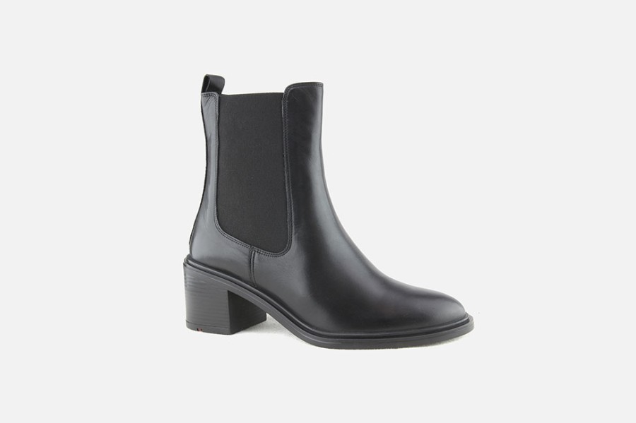 Women LLOYD | Lloyd - Gala Chelsea Lisse Noir Ankle Boots On Labotte