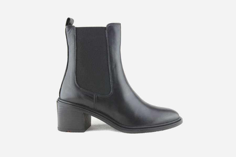 Women LLOYD | Lloyd - Gala Chelsea Lisse Noir Ankle Boots On Labotte