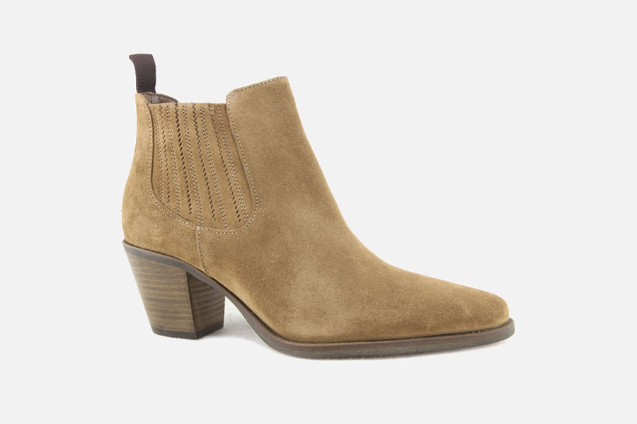 Women Muratti | Muratti - Reseda Dark Honey Ankle Boots On Labotte