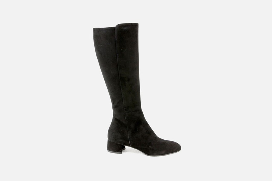 Women Le Gazzelle | Le Gazzelle - Louna Daim Noir Boots On Labotte