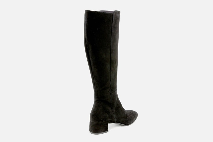 Women Le Gazzelle | Le Gazzelle - Louna Daim Noir Boots On Labotte