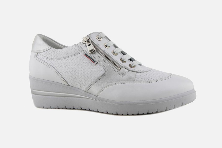 Women Mephisto | Mephisto - Patrizia Mobils Softy Blanc Sneakers On Labotte