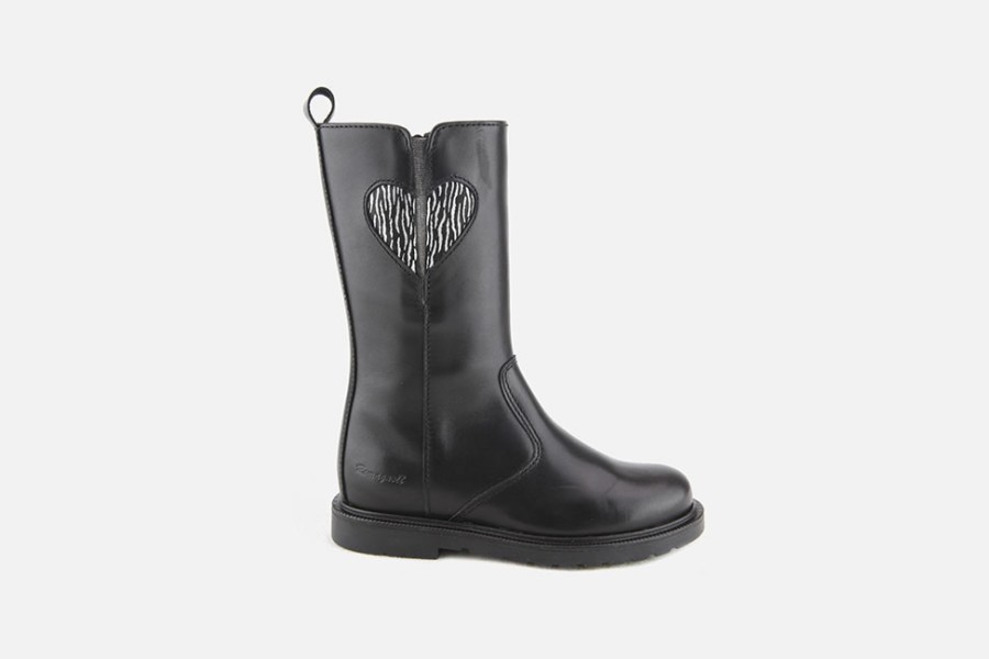 Girls Romagnoli | Romagnoli - Cornelia Noir Coeur Boots On Labotte