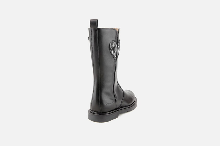 Girls Romagnoli | Romagnoli - Cornelia Noir Coeur Boots On Labotte