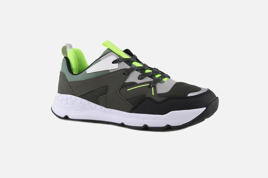 Girls Superfit | Superfit - Free Ride Green Lace-Up Shoes On Labotte