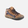 Boys Stones and Bones | Stones And Bones - Raspo Cognac Navy Lace-Up Boots On Labotte