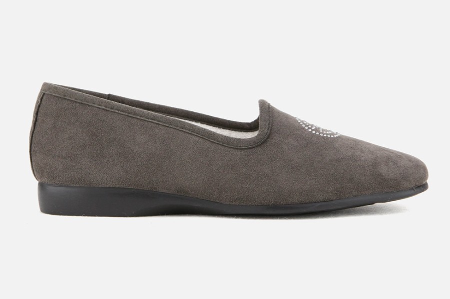Women Exquise | Exquise - Dream Grey Low Slippers On Labotte