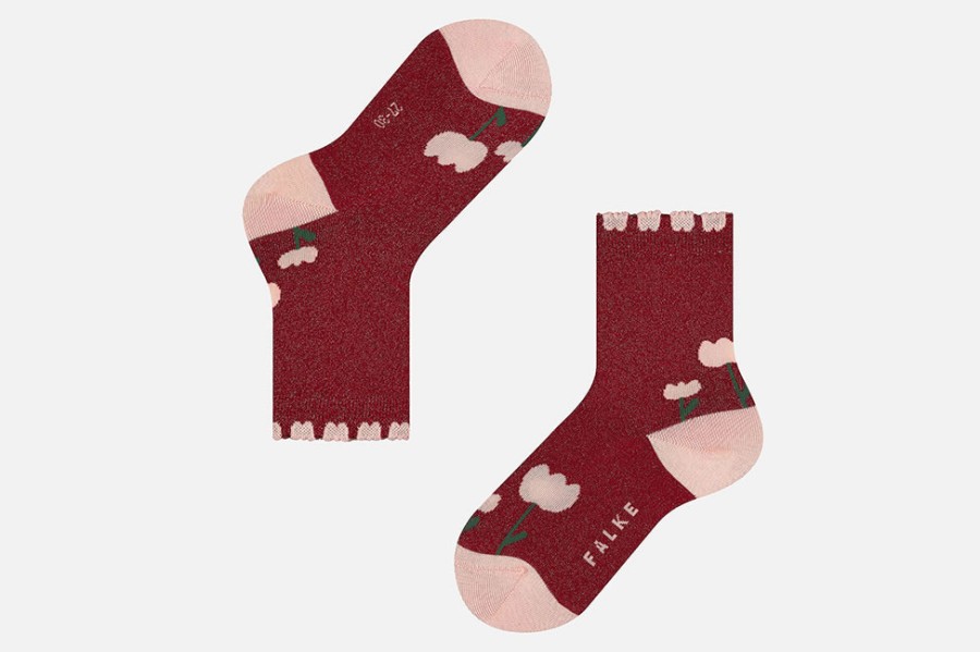 Girls Falke | Falke - Garden Glitter Berry Socks On Labotte