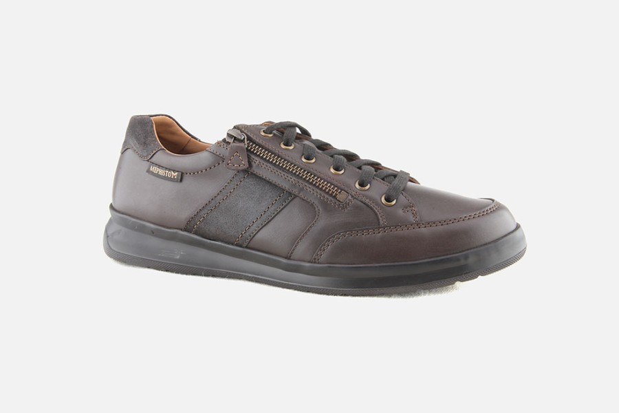 Men Mephisto | Mephisto - Lisandro Zip Choco Sneakers On Labotte