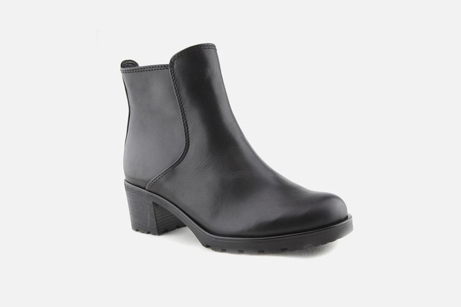 Women Gabor | Gabor - Harvey Lisse Noir Ankle Boots On Labotte