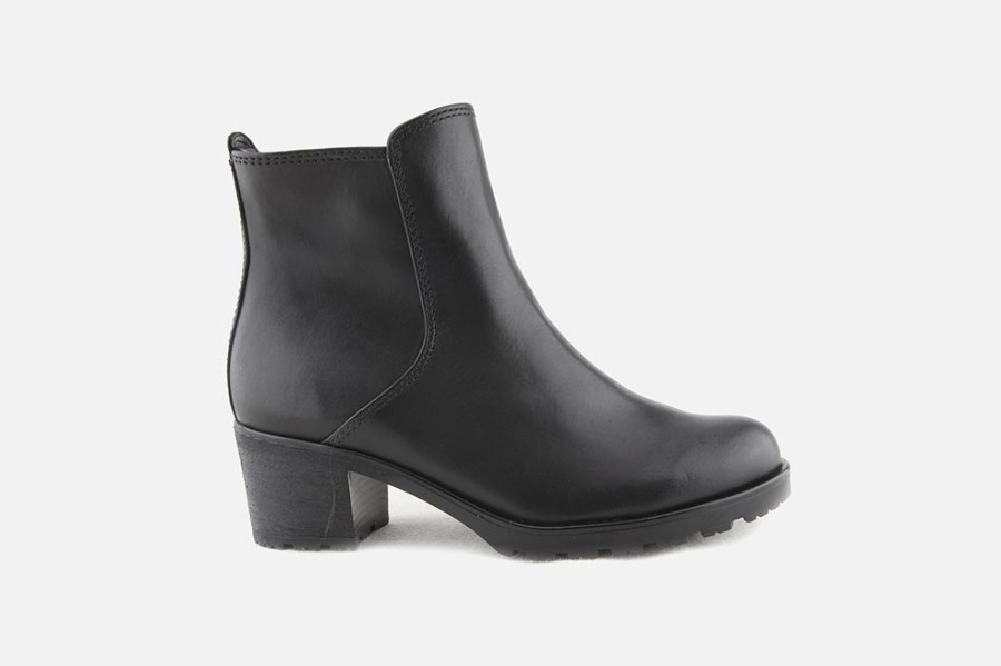 Women Gabor | Gabor - Harvey Lisse Noir Ankle Boots On Labotte