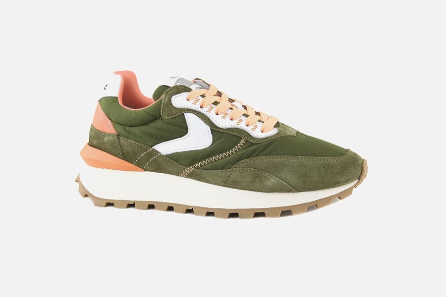 Women Voile Blanche | Voile Blanche - Qwark Hype Army White Sneakers On Labotte