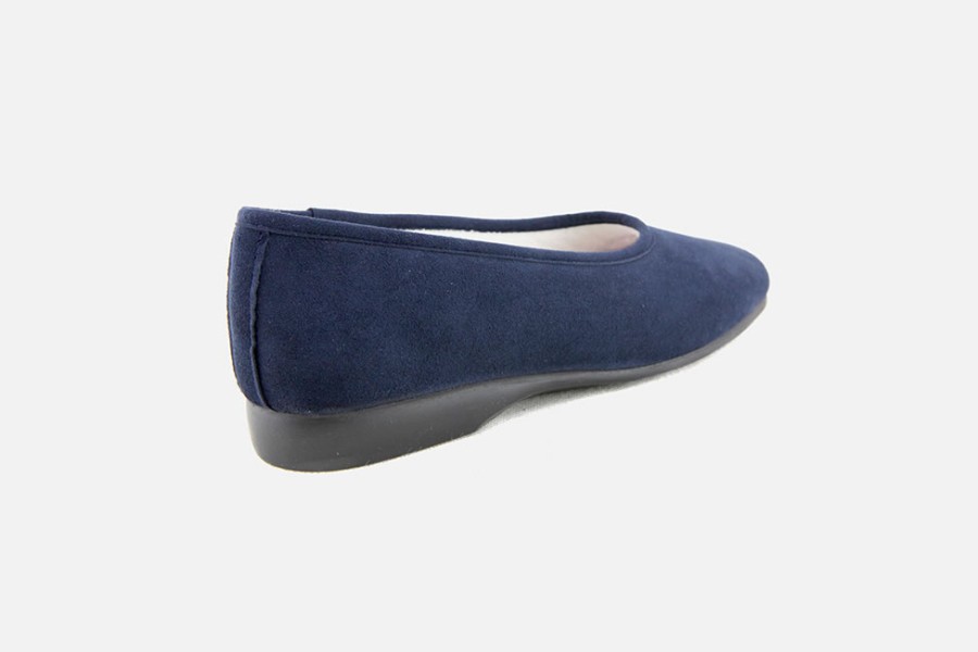 Women Exquise | Exquise - Reve Navy Low Slippers On Labotte
