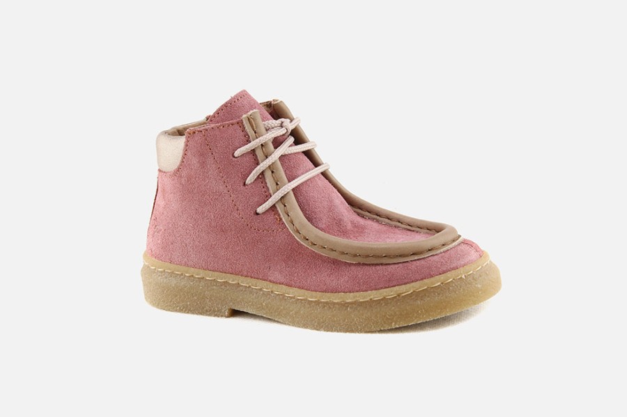 Girls Romagnoli | Romagnoli - Agathe Pivoine Lace-Up Boots On Labotte