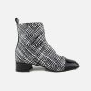 Women Le Gazzelle | Le Gazzelle - Lumir Noir Et Blanc Ankle Boots On Labotte