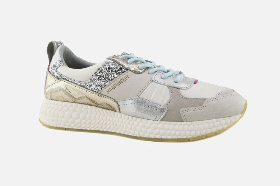 Women Moa Concept | Moa Concept - Moa Futura Running Metallic Sneakers On Labotte