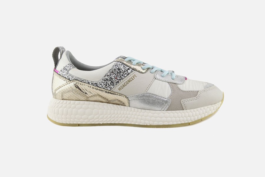 Women Moa Concept | Moa Concept - Moa Futura Running Metallic Sneakers On Labotte