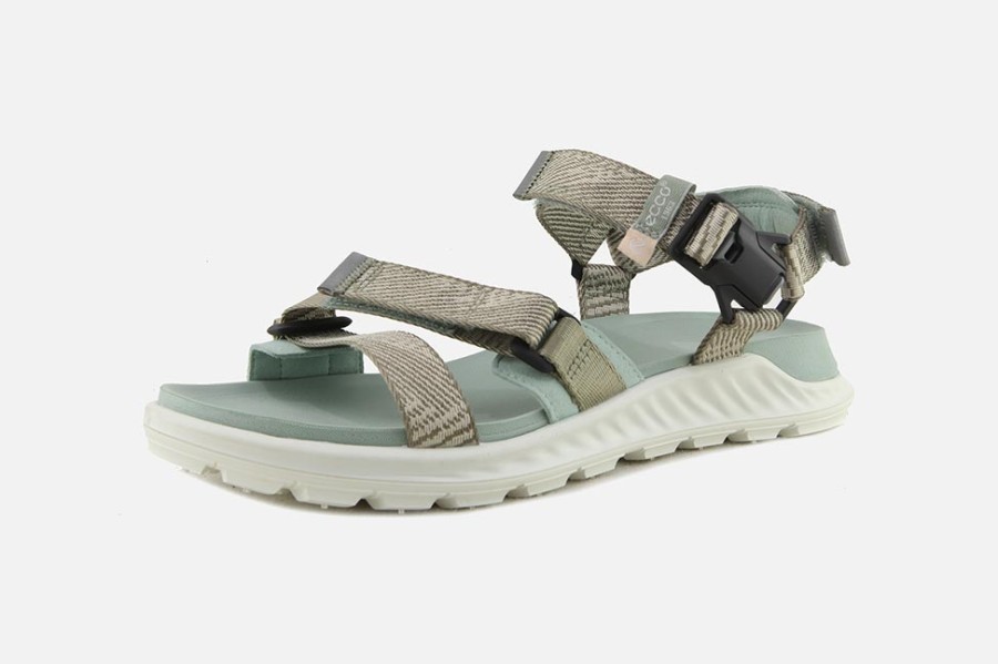 Women Ecco | Ecco - Exowrap Green Sandals On Labotte