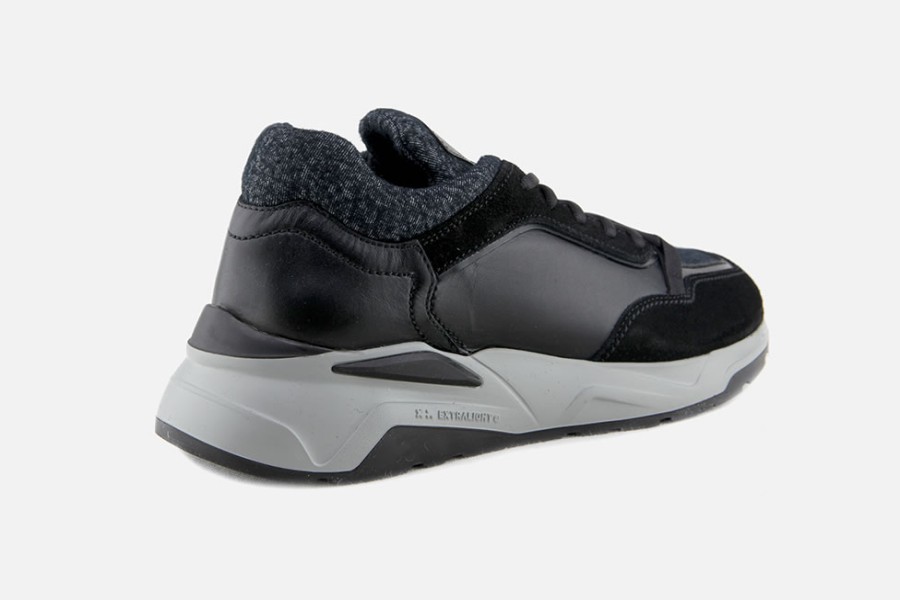 Men Fabi | Fabi - Fabi 55 Black Grey Sneakers On Labotte