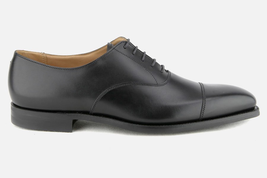 Men Crockett & Jones | Crockett & Jones - Hallam Black City Sole Oxfords On Labotte