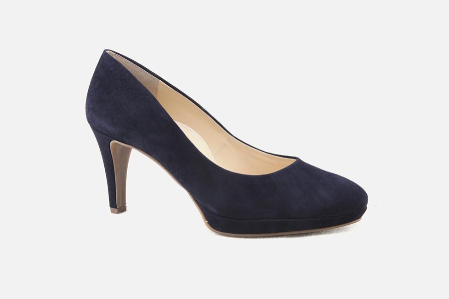 Women Paul Green | Paul Green - Please Daim Bleu Pumps On Labotte