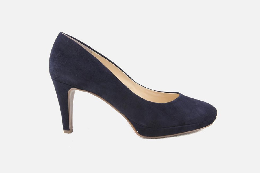 Women Paul Green | Paul Green - Please Daim Bleu Pumps On Labotte