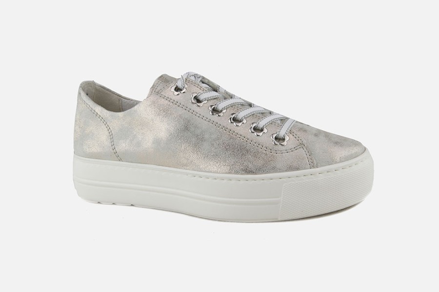 Women Paul Green | Paul Green - Palissandre Metal Sneakers On Labotte