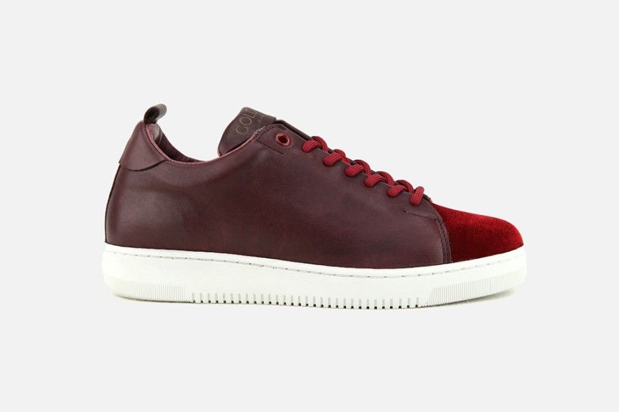 Women Goldmud | Goldmud - Kool Burgundy Sneakers On Labotte