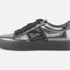 Women Kennel & Schmenger | Kennel & Schmenger - Sweden Silver Black Sneakers On Labotte