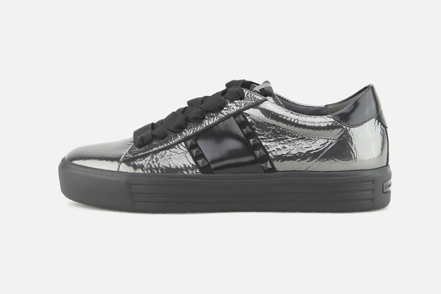 Women Kennel & Schmenger | Kennel & Schmenger - Sweden Silver Black Sneakers On Labotte
