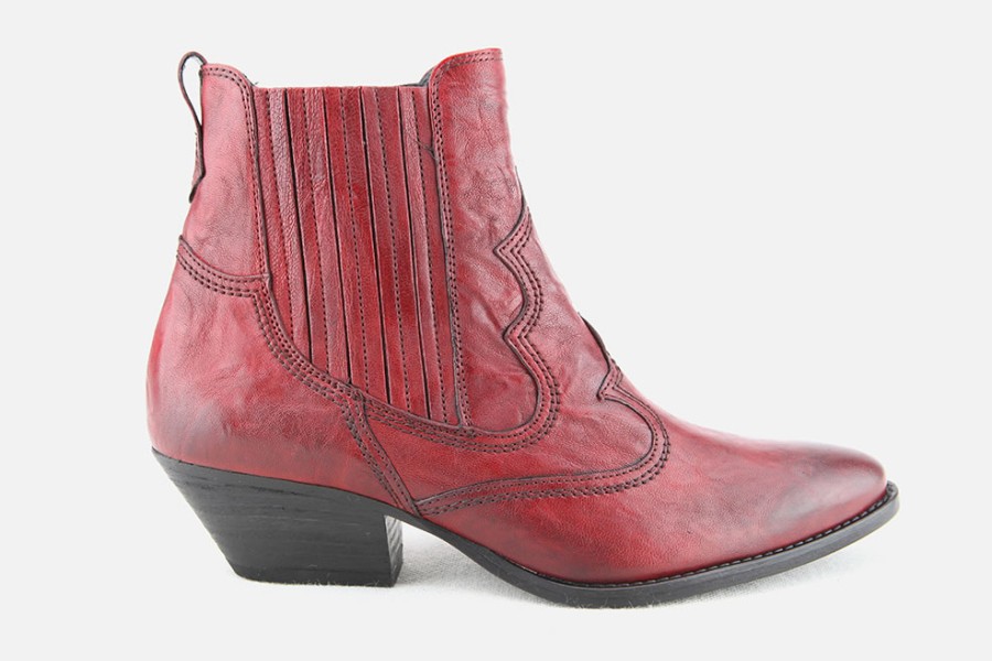 Women Paul Green | Paul Green - Pasadena Cherry Ankle Boots On Labotte