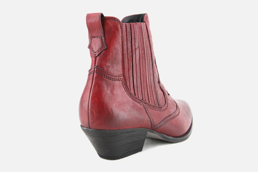 Women Paul Green | Paul Green - Pasadena Cherry Ankle Boots On Labotte