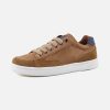 Boys Geox | Geox - Djrock Lace Cognac Navy Lace-Up Shoes On Labotte