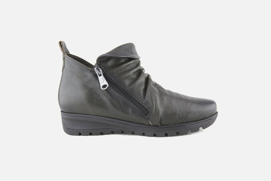 Women Paula Urban | Paula Urban - Mons Kaki Ankle Boots On Labotte