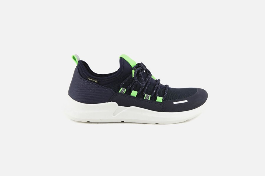 Boys Superfit | Superfit - Tonnerre Bleu Vert Lace-Up Shoes On Labotte