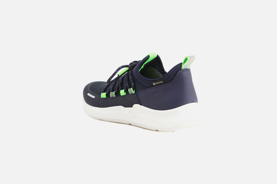 Boys Superfit | Superfit - Tonnerre Bleu Vert Lace-Up Shoes On Labotte