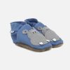 Girls Inch Blue | Inch Blue - Hip Hip Hippo Bleu Layette Shoes On Labotte