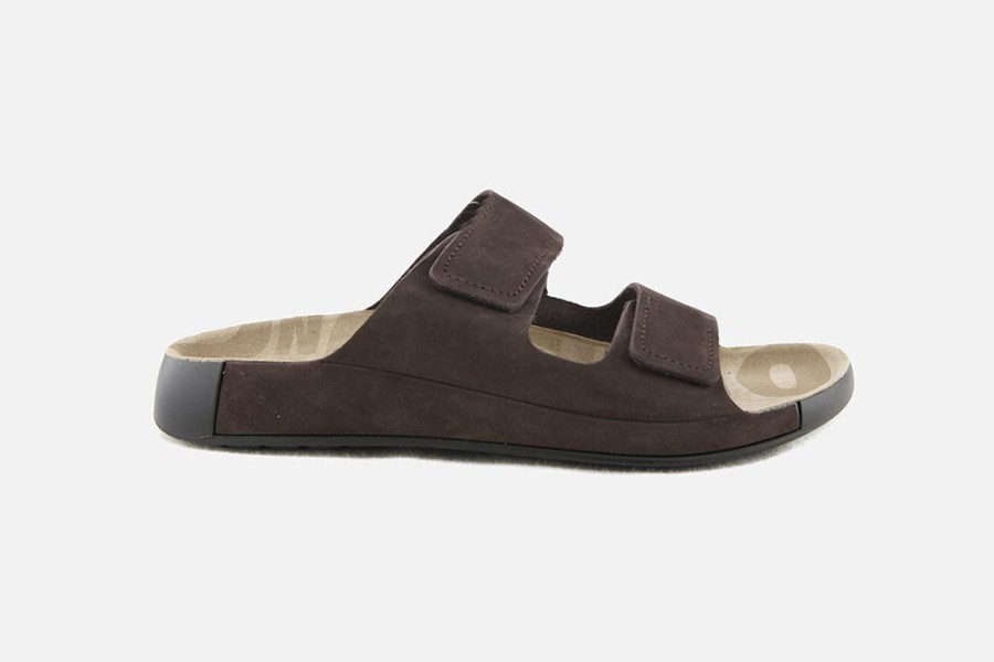 Men Ecco | Ecco - Cozmo 2 Straps Brown Man Sandals On Labotte