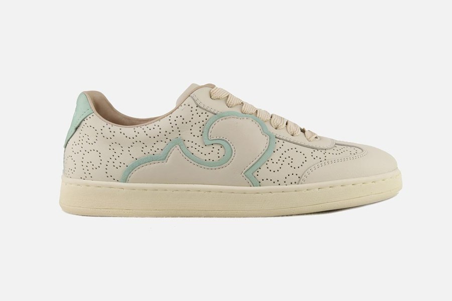Women MaiMai | Maimai - Encyclo Milk Celadon Sneakers On Labotte