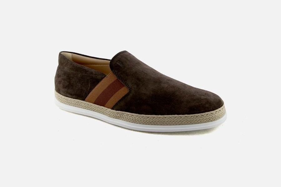 Men Tod's | Tod'S - Pantofola Slip On Strap Choco Loafers On Labotte