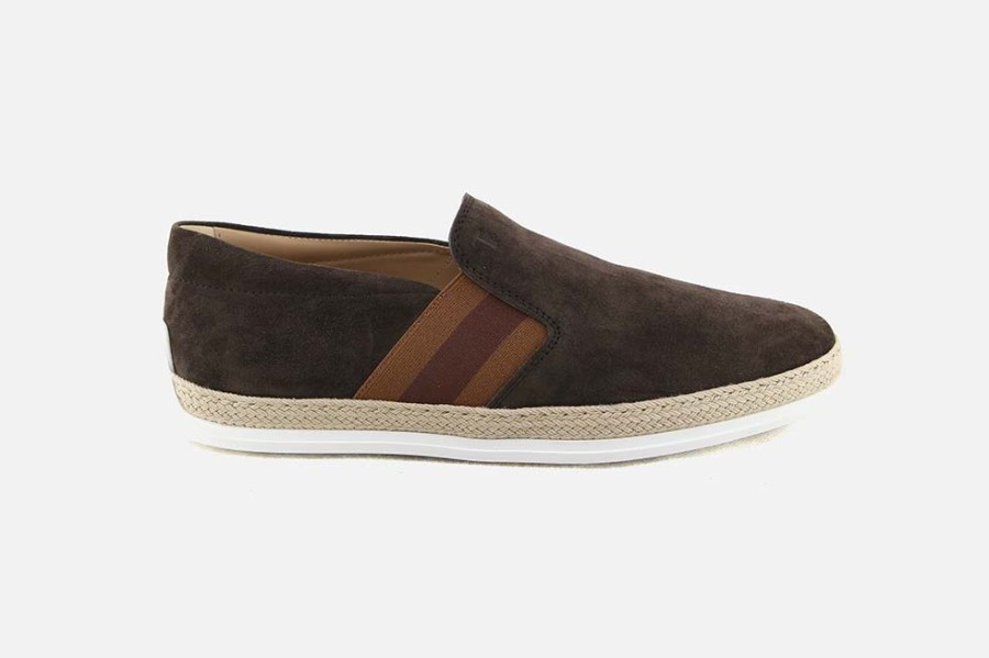 Men Tod's | Tod'S - Pantofola Slip On Strap Choco Loafers On Labotte