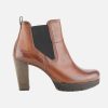 Women Paul Green | Paul Green - Passion Cognac Vintage Ankle Boots On Labotte