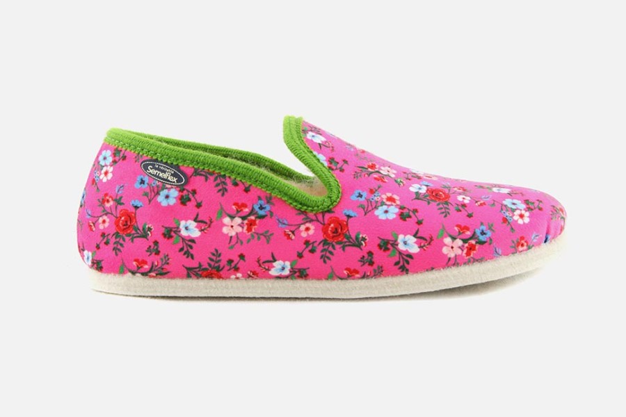 Women Semelflex | Semelflex - Kisskiss Fleur Rose Low Slippers On Labotte