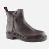 Women LLOYD | Lloyd - Graphite Lisse Marron Ankle Boots On Labotte