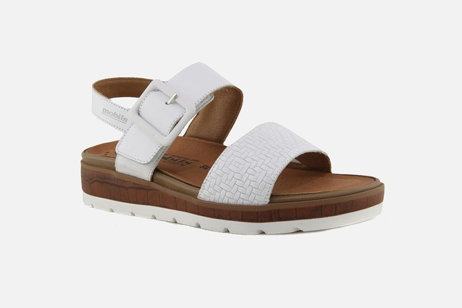 Women Mephisto | Mephisto - Melysa Mobils Softy Blanc Sandals On Labotte