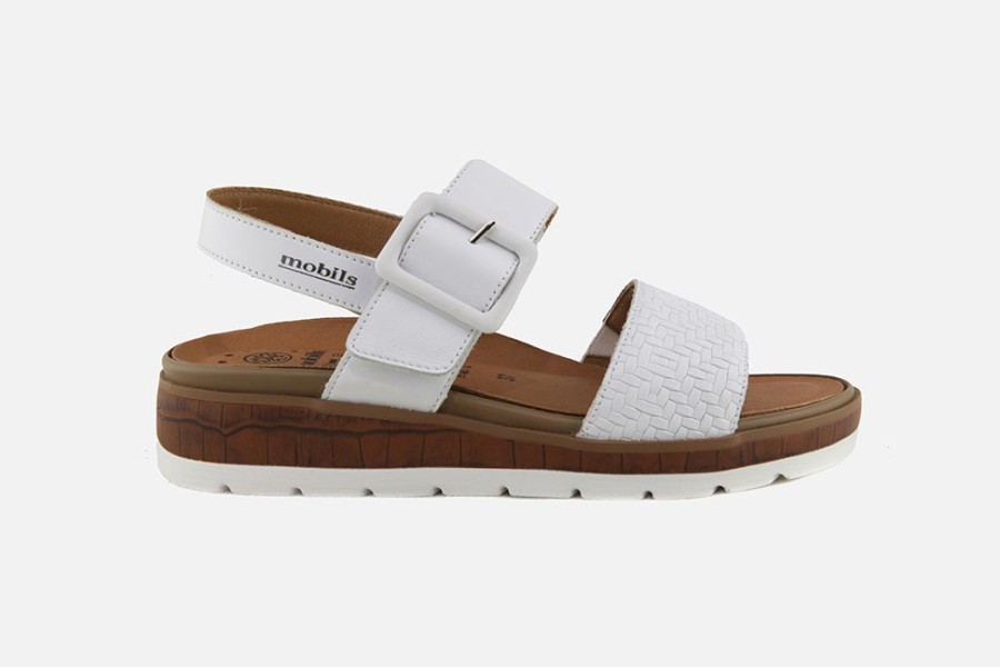 Women Mephisto | Mephisto - Melysa Mobils Softy Blanc Sandals On Labotte