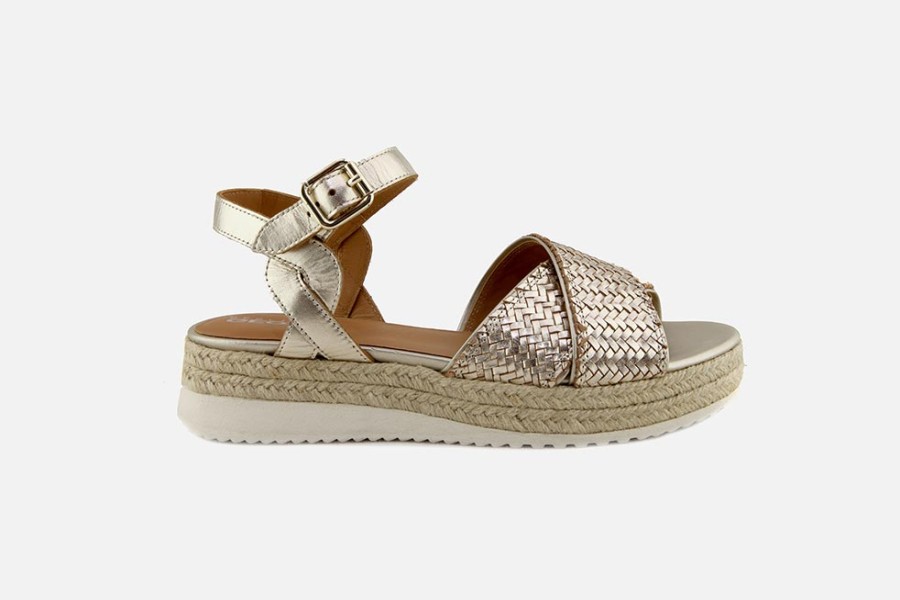 Women Geox | Geox - Eolie Metallic Sandals On Labotte