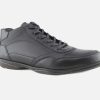 Men LLOYD | Lloyd - Basil Black Lace-Up Boots On Labotte