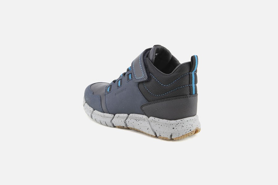 Boys Geox | Geox - Flexyper Abx Navy Velcro Shoes On Labotte